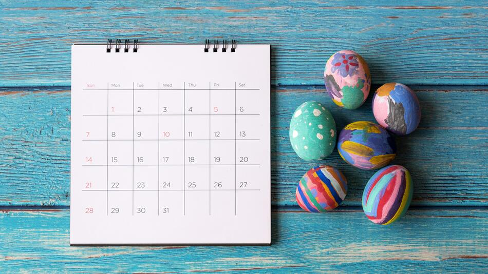 Kalender mit Ostereiern