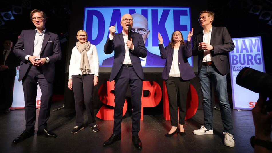 Bürgerschaftswahl Hamburg - Wahlparty SPD