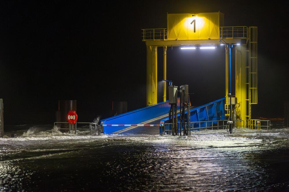 Sturmflut an der Nordseeküste