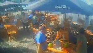 Urlauber flüchteten: Riesige Welle überrollt Strandcafé in Rio