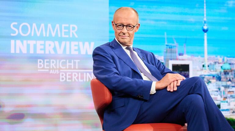 ARD-Sommerinterview "Bericht aus Berlin" mit Bundeskanzler Merz