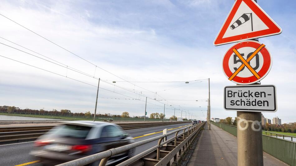 Düsseldorfer Südbrücke für Fahrzeuge über 7,5 Tonnen gesperrt