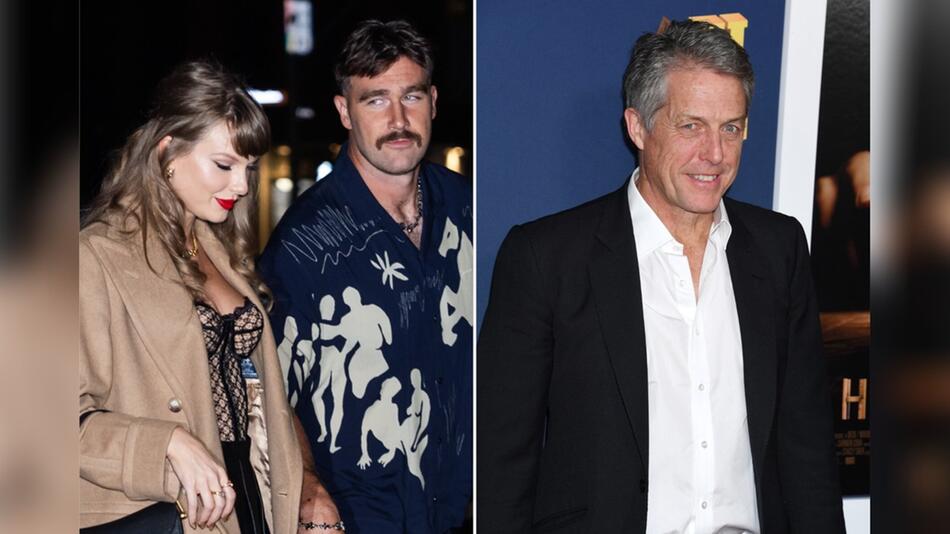 Hugh Grant hatte bei einem Konzertbesuch offenbar eine gute Zeit mit Taylor Swifts Freund Travis ...