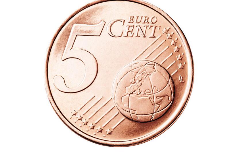 Die Vorderseite der 5-Cent-Münze