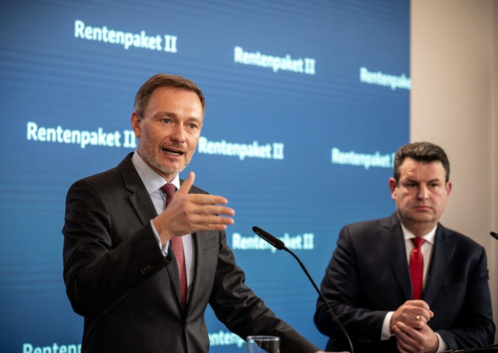 Finanzminister Lindner (l.) und Sozialminister Heil