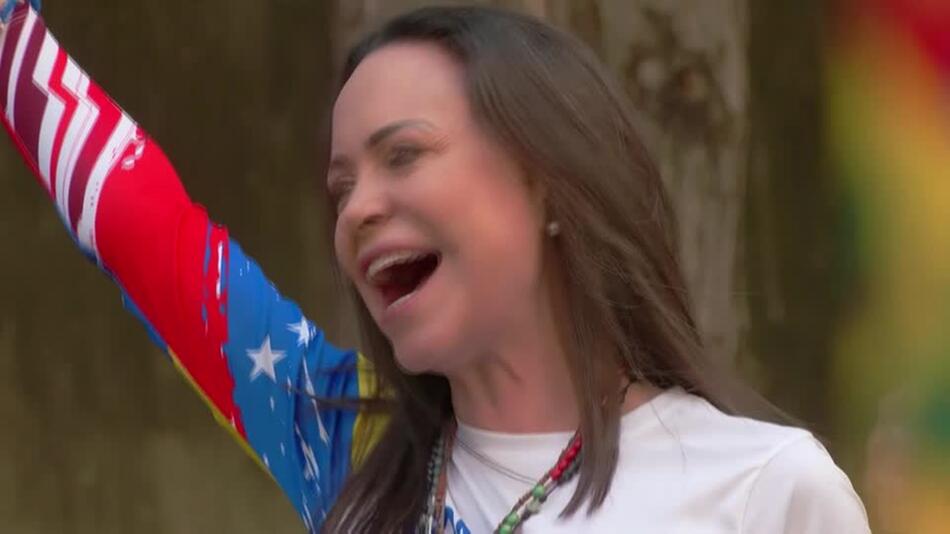 Venezuelas Opposition: Anführerin Machado kurzzeitig festgenommen