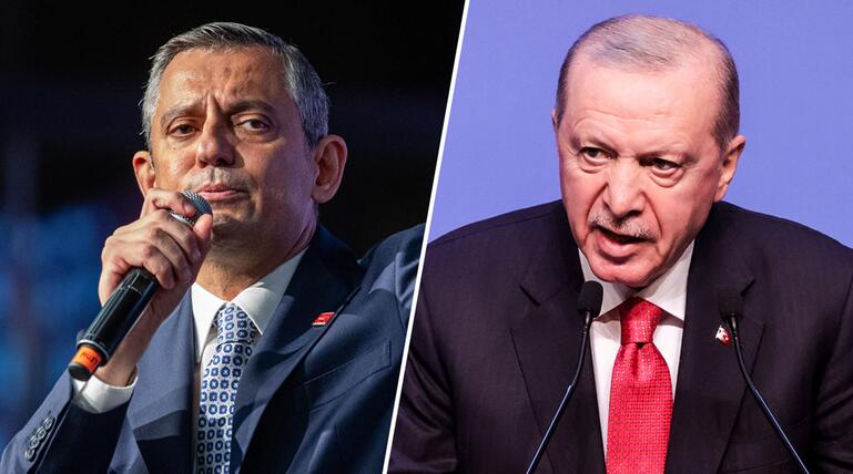 Der frühere CHP-Chef Özgür Özel (l.) sagt Staatspräsident Recep Tayyip Erdoğan den Kampf an