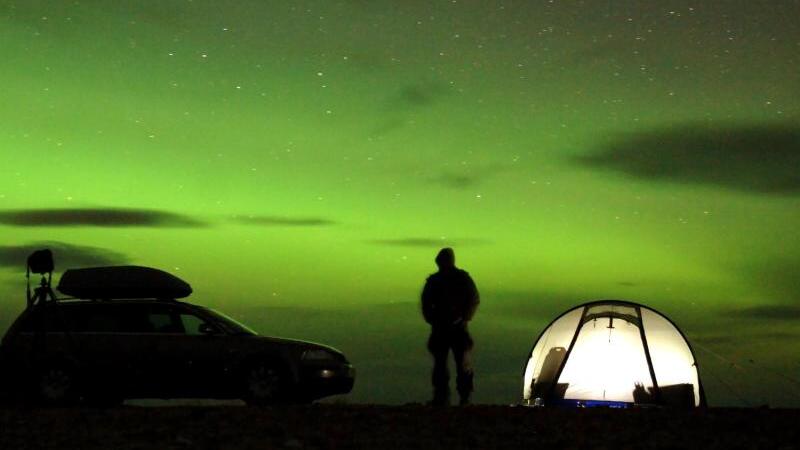 Nachthimmel mit Nordlicht