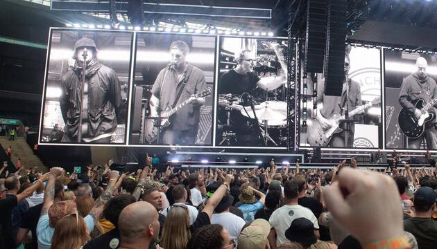 Oasis spielten dreimal im Londoner Wembley-Stadion.