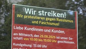 Protest-Aktion vor der Landtagswahl: Migranten schließen ihre Läden