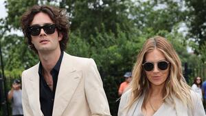 Sienna Miller und Oli Green am Samstag in Wimbledon.