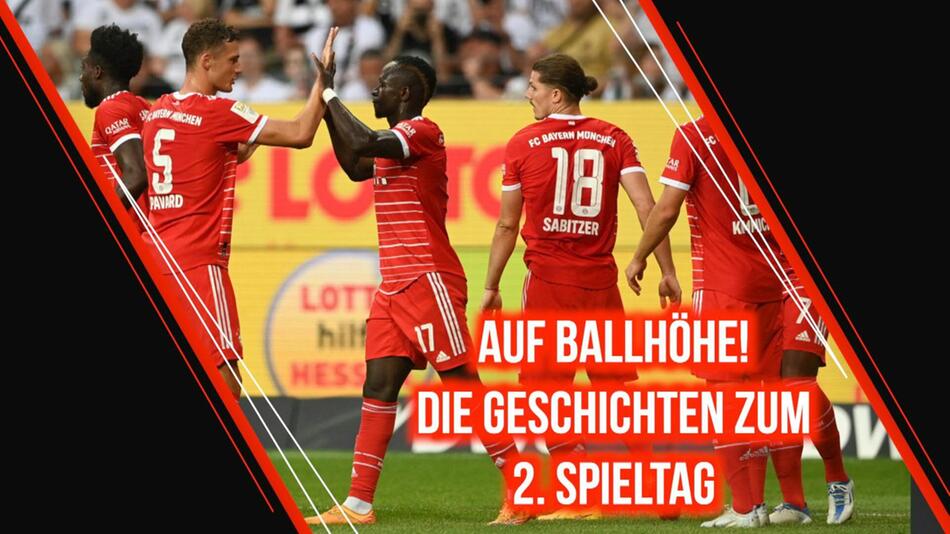 Bayern München, Eintracht Frankfurt, Pavard, Mane, Davies, Sabitzer, Kimmich, 1. Spieltag, 2022/23