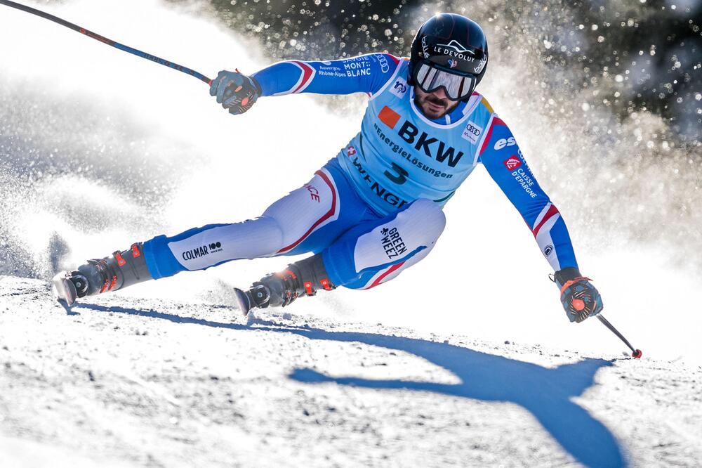 Cyprien Sarrazin rast zum Sieg beim Super-G in Wengen 2024