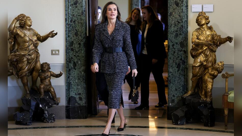 Letizia von Spanien bei ihrem Auftritt in Rom.