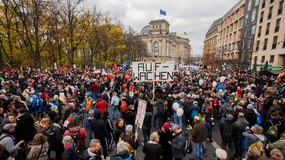 Demonstration gegen Corona-Einschränkungen