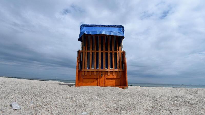 Verschlossener Strandkorb