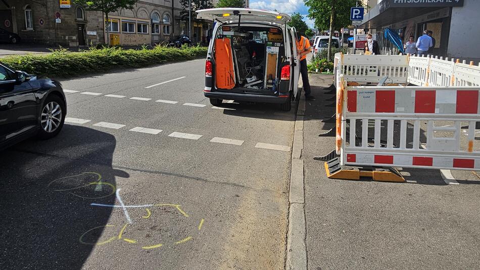 Unfallstelle in Nürtingen