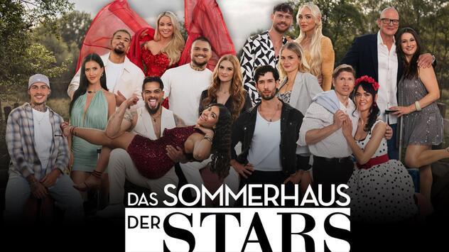 "Das Sommerhaus der Stars" mit (v.l.u) Sandro und Michelle, Alex und Hati, Ferry und Kathy ...