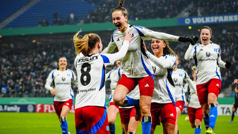 Auch das DFB-Pokal-Viertelfinale fand im Hamburger Volksparkstadion statt.