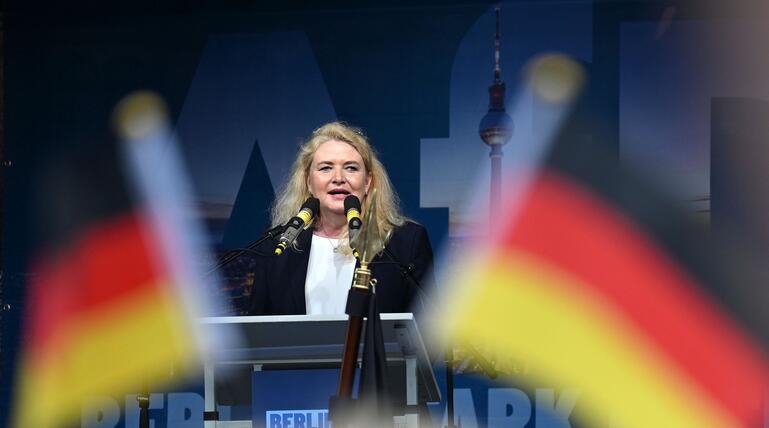 Kundgebung der AfD vor dem Roten Rathaus
