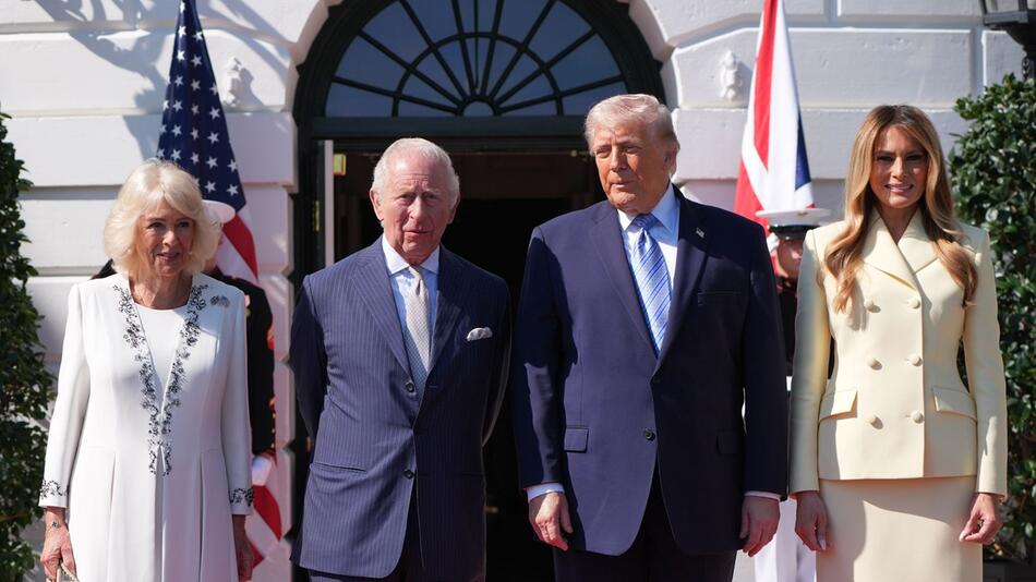 Trump begrüßt König Charles und Camilla am Weißen Haus