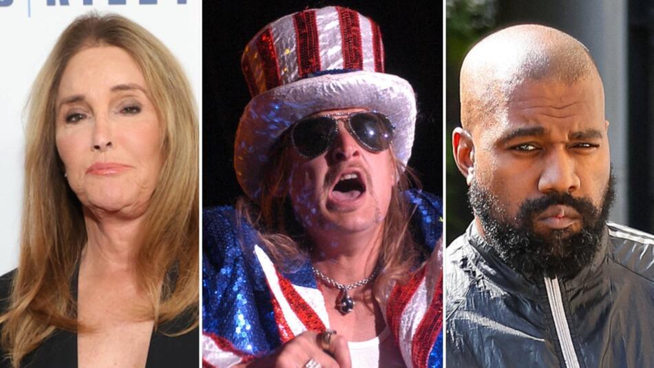 Gehören zu den Fans von Donald Trump: Caitlyn Jenner, Kid Rock und Skandal-Rapper Kanye "Ye" West.