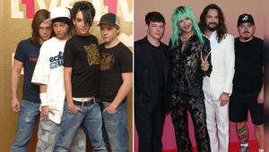 Die Mitglieder von Tokio Hotel 2005 und 2025.
