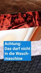 Diese Textilien dürfen nicht in die Waschmaschine