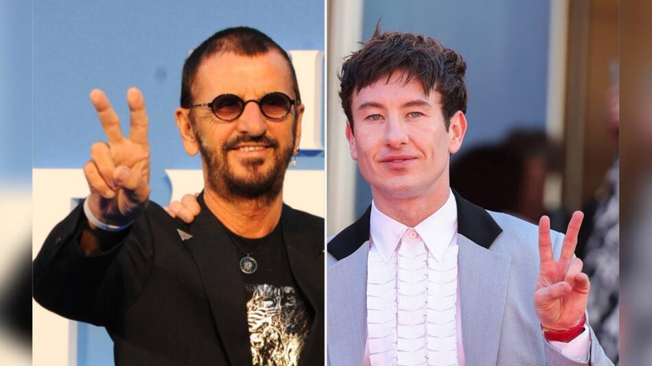 Barry Keoghan (rechts) soll offenbar Beatles-Schlagzeuger Ringo Starr verkörpern.