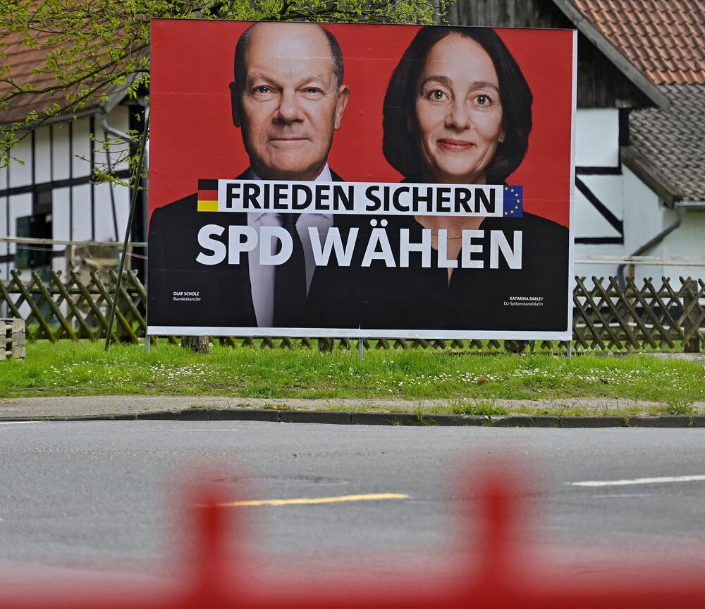 Wahlplakat der SPD zur Europawahl