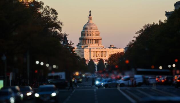 Blick aufs Kapitol: Seit Ende Oktober stehen die US-Regierungsgeschäfte in weiten Teilen still