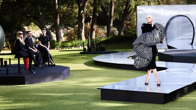 Model Juna, Heidi Klum, Model Coco Rocha und Designer Christian Siriano