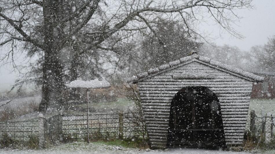 Schneefall in Ostfriesland