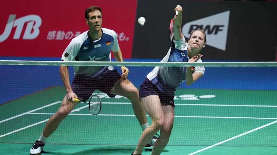 Mark Lamsfuß und Isabel Lohau bei der Badminton-Weltmeisterschaft in Tokio im Sommer 2022.