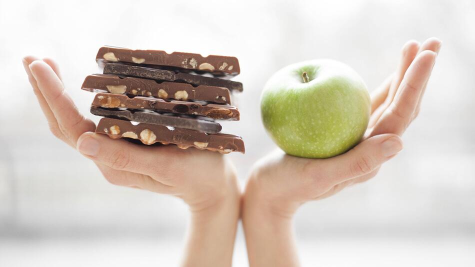 Schokolad versus Apfel