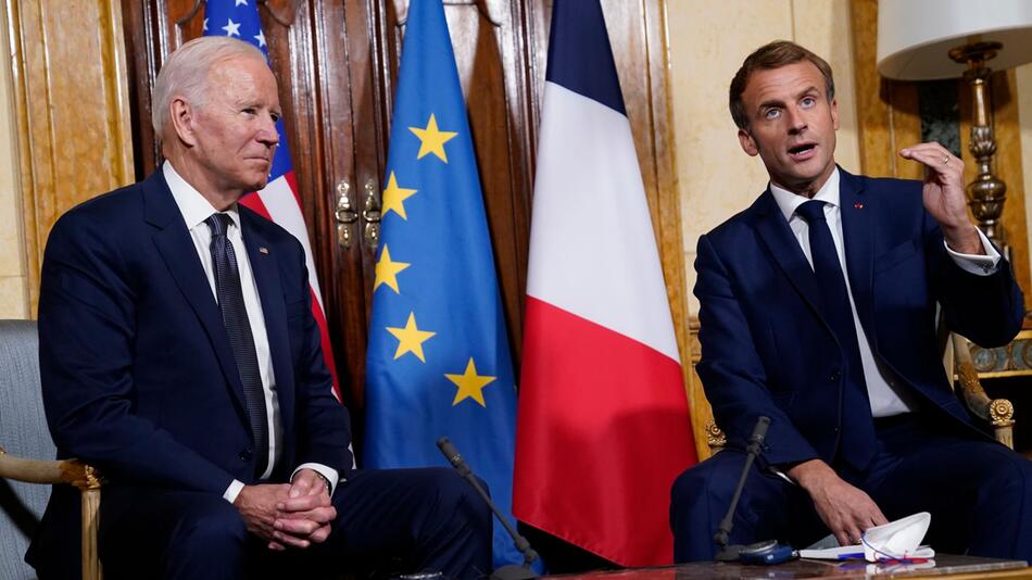 Vor dem G20-Gipfel in Italien - Präsident Biden und Macron