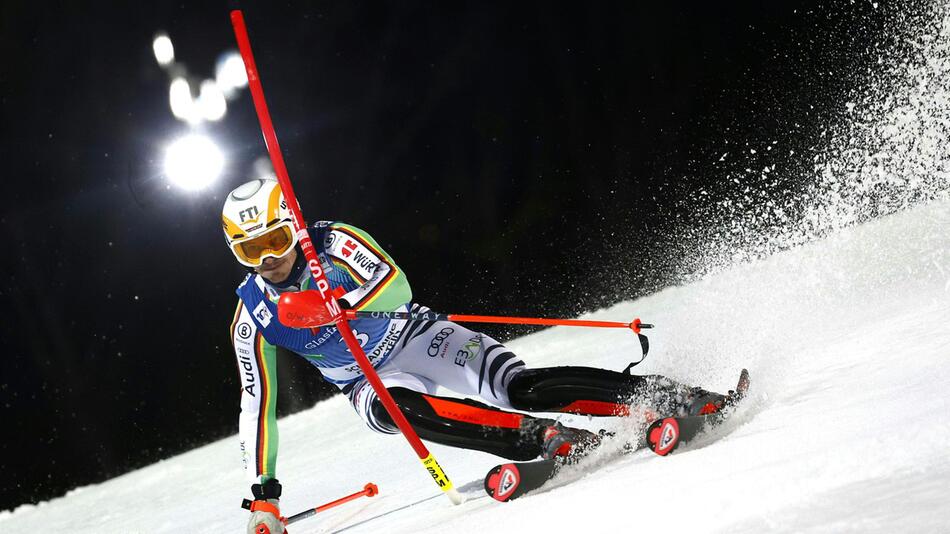 Linus Straßer im ersten Lauf des Weltcup-Slaloms in Schladming