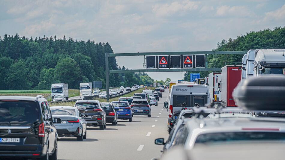 Stau auf der Autobahn