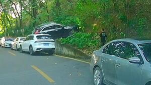 Rückwärts einparken ist nicht einfach – Autofahrerin schießt Böschung hinauf