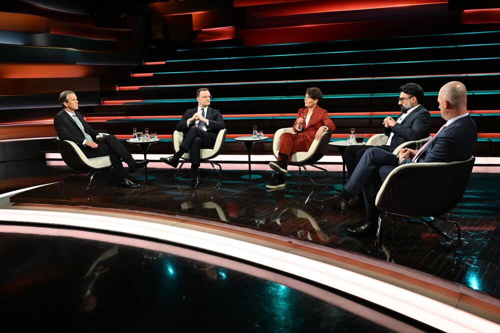 Markus Lanz, Jens Spahn, anna Lehmann, Ali Fathollah-Nejad, Christian Mölling