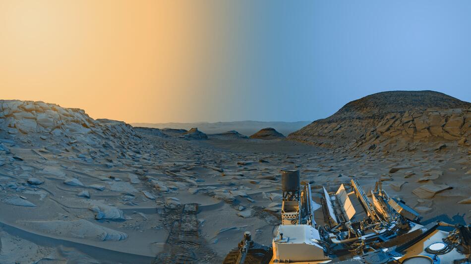 Handout-Foto – Curiositys „Postkarte“ von „Marker Band Valley“. Der Marsrover Curiosity der NASA