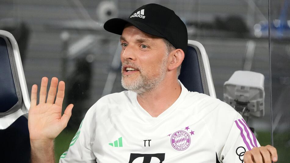 Bayern-Trainer Thomas Tuchel während des Freundschaftsspiels gegen Kawasaki Frontal