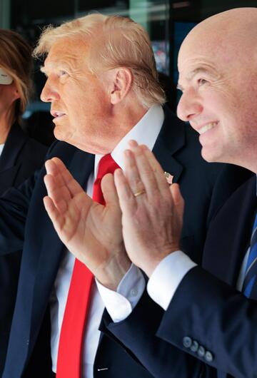 US-Präsident Trump, First Lady Melania und FIFA Präsident Gianni Infantino