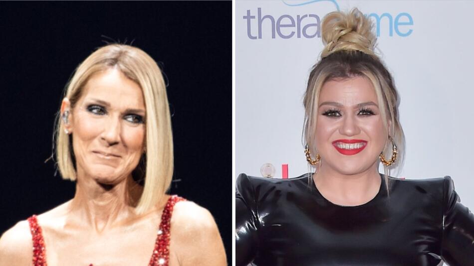 Céline Dion (l.) und Kelly Clarkson sind voll des Lobes füreinander.