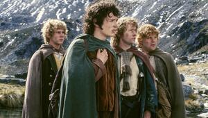 V.l.: Dominic Monaghan, Elijah Wood, Billy Boyd und Sean Astin in "Der Herr der Ringe: Die ...