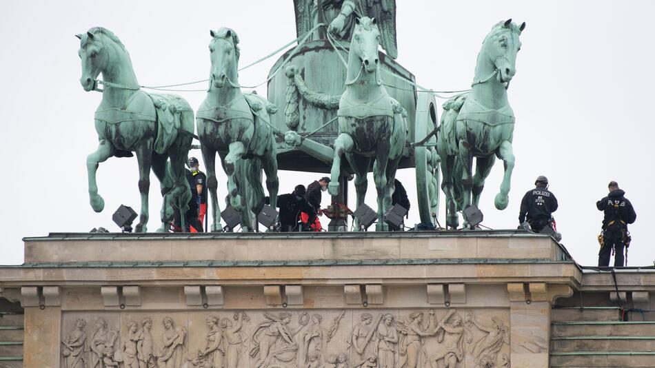 Klimaproteste am Brandenburger Tor