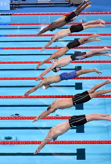 Schwimmen in der La Défense Arena