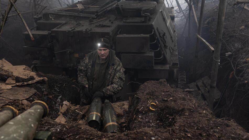 Ukrainischer Soldat an der Front