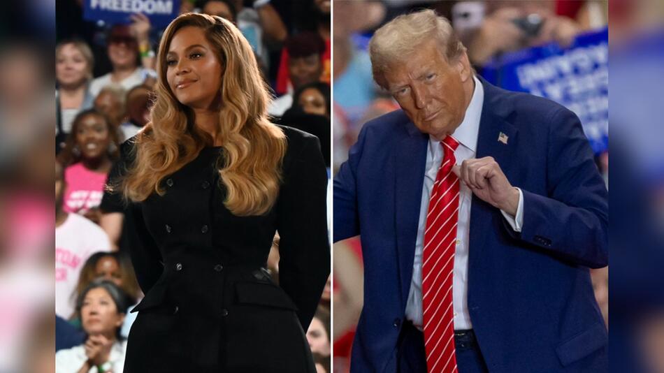 Beyoncé, hier bei ihrem Wahlkampfauftritt für Kamala Harris, muss sich nun den Spott von Donald ...