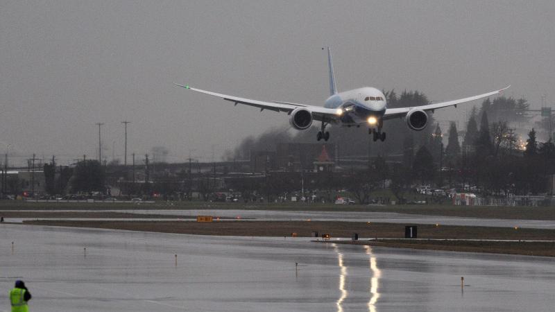 Boeing bei der Landung